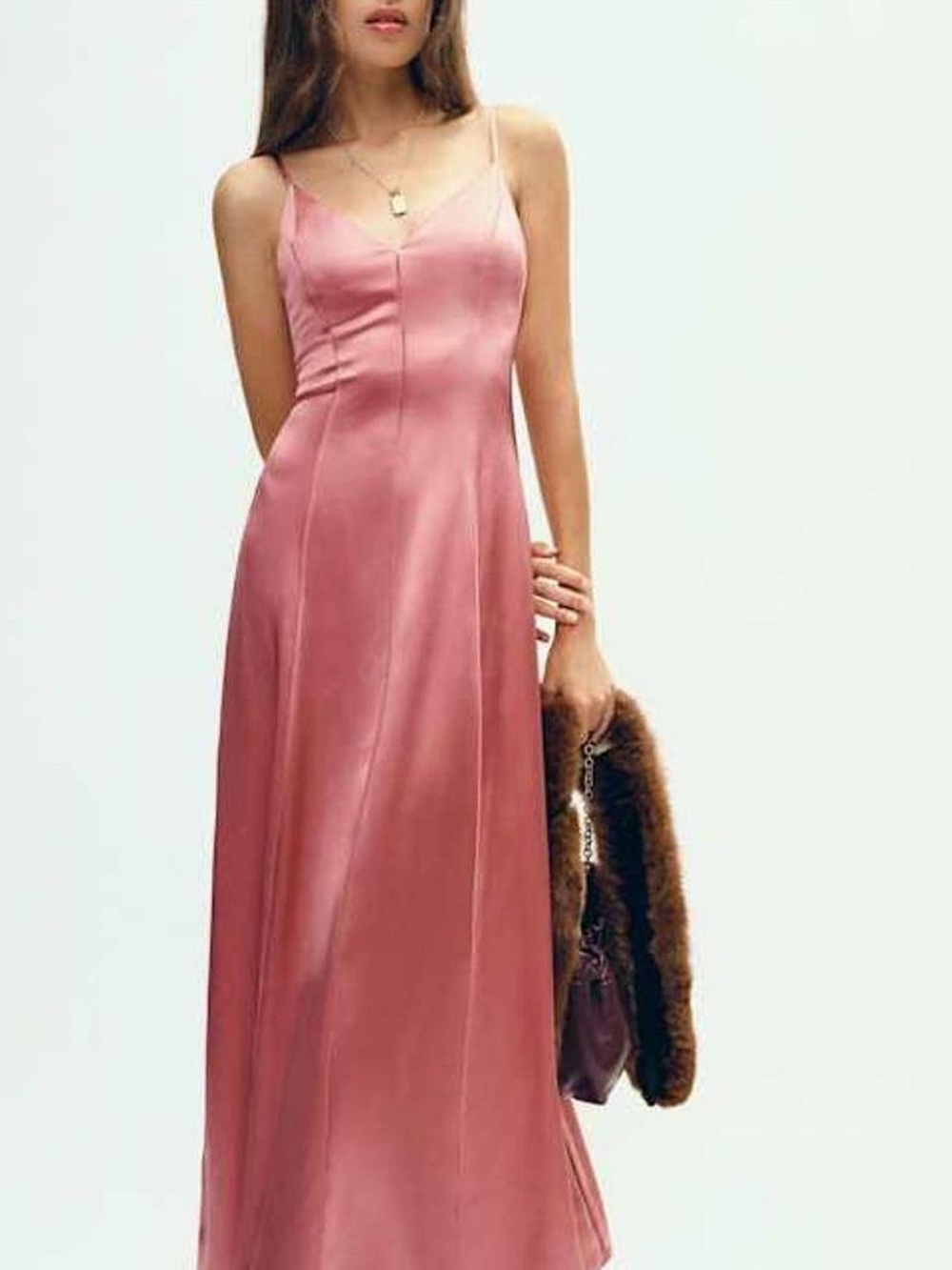 Reformation Lya Dried Rose Slip Dress Size 6